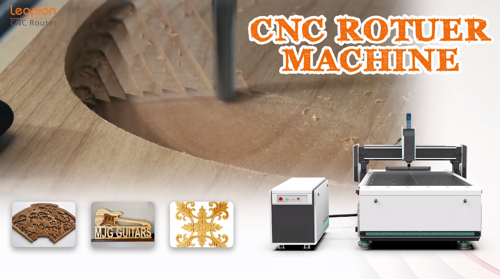 Máy định tuyến CNC Leapion làm một cây đàn guitar bằng gỗ